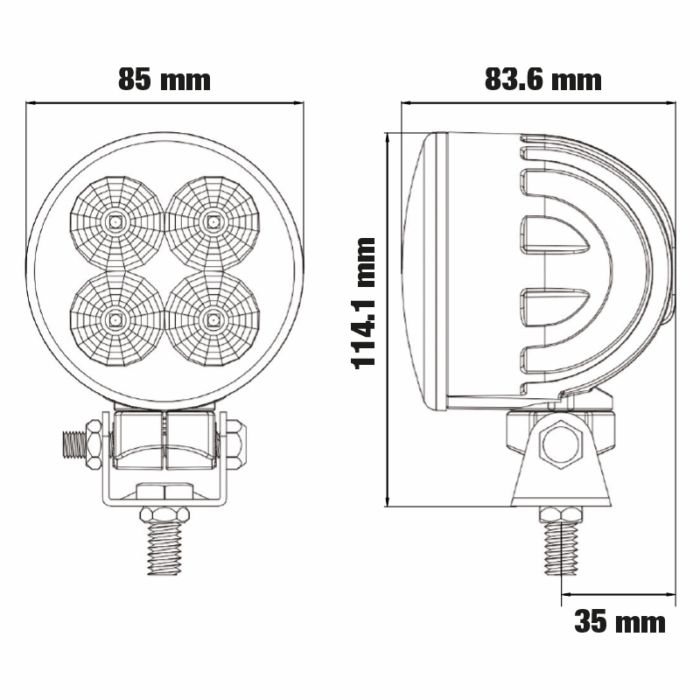 phare-de-travail-rond-4led-1800lm-longue-portee tarbes